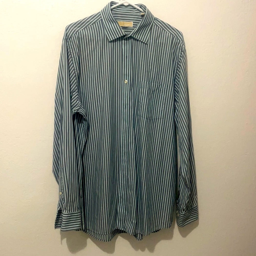Michael Kors Long Sleeve Stripe Shirt 16-1/2 34/35